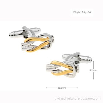 High End Double Color Plated Copper/Brass Gift Cufflinks For Shirts